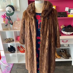Mink car coat - Vintage size XL
